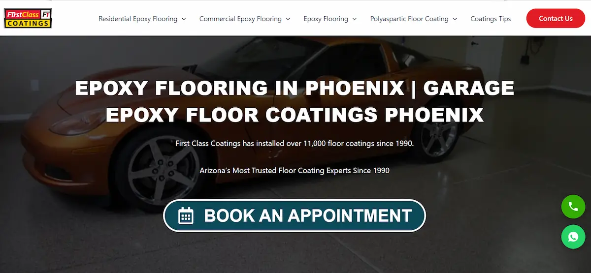 First Class Coatings website